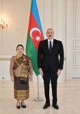 Prezident İlham Əliyev Laosun Azərbaycanda yeni təyin olunan səfirinin etimadnaməsini qəbul edib - FOTOLAR