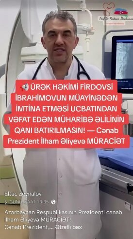 “Mərkəzi Klinika”nın həkimi müharibə əlilinin ölümünə səbəb oldu – İDDİA